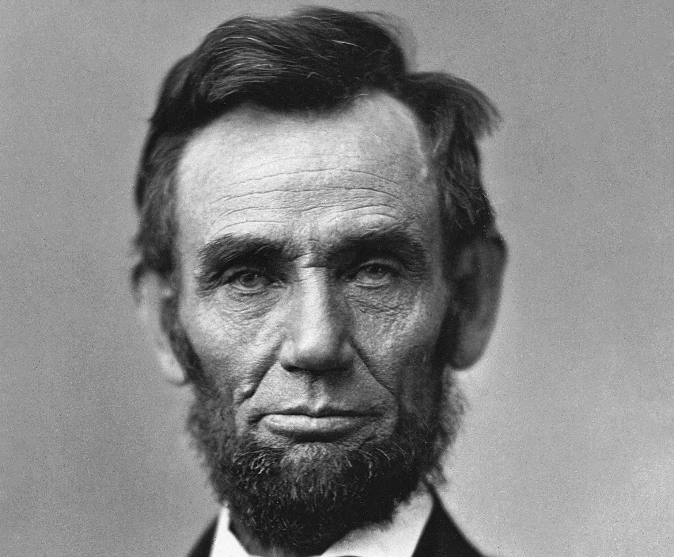 Abraham Lincoln portrait in suit