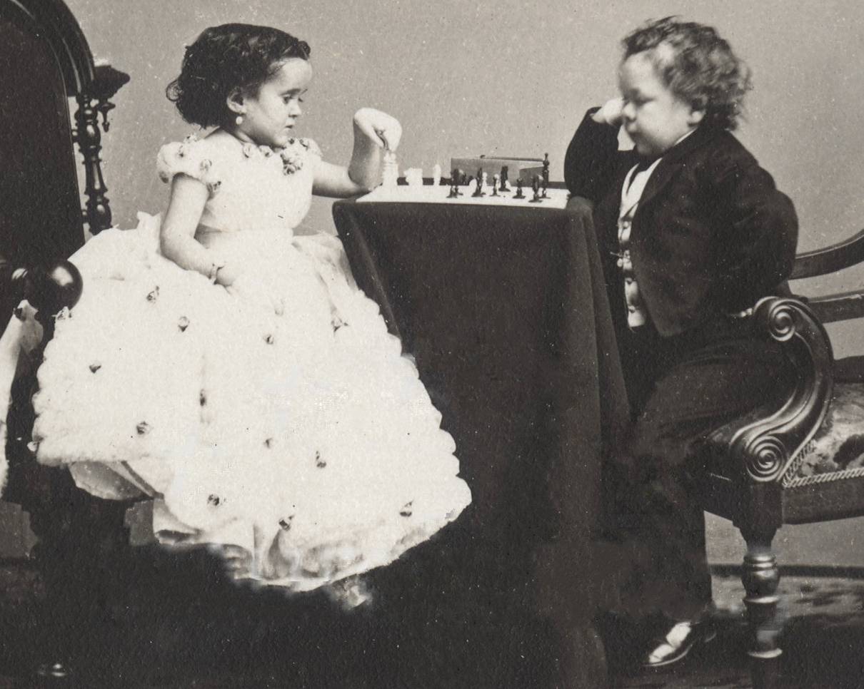 Minnie Warren and Commodore Nutt in 1863