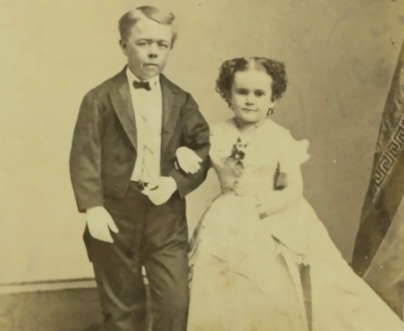 Commodore Nutt and Minnie Wareen in 1864