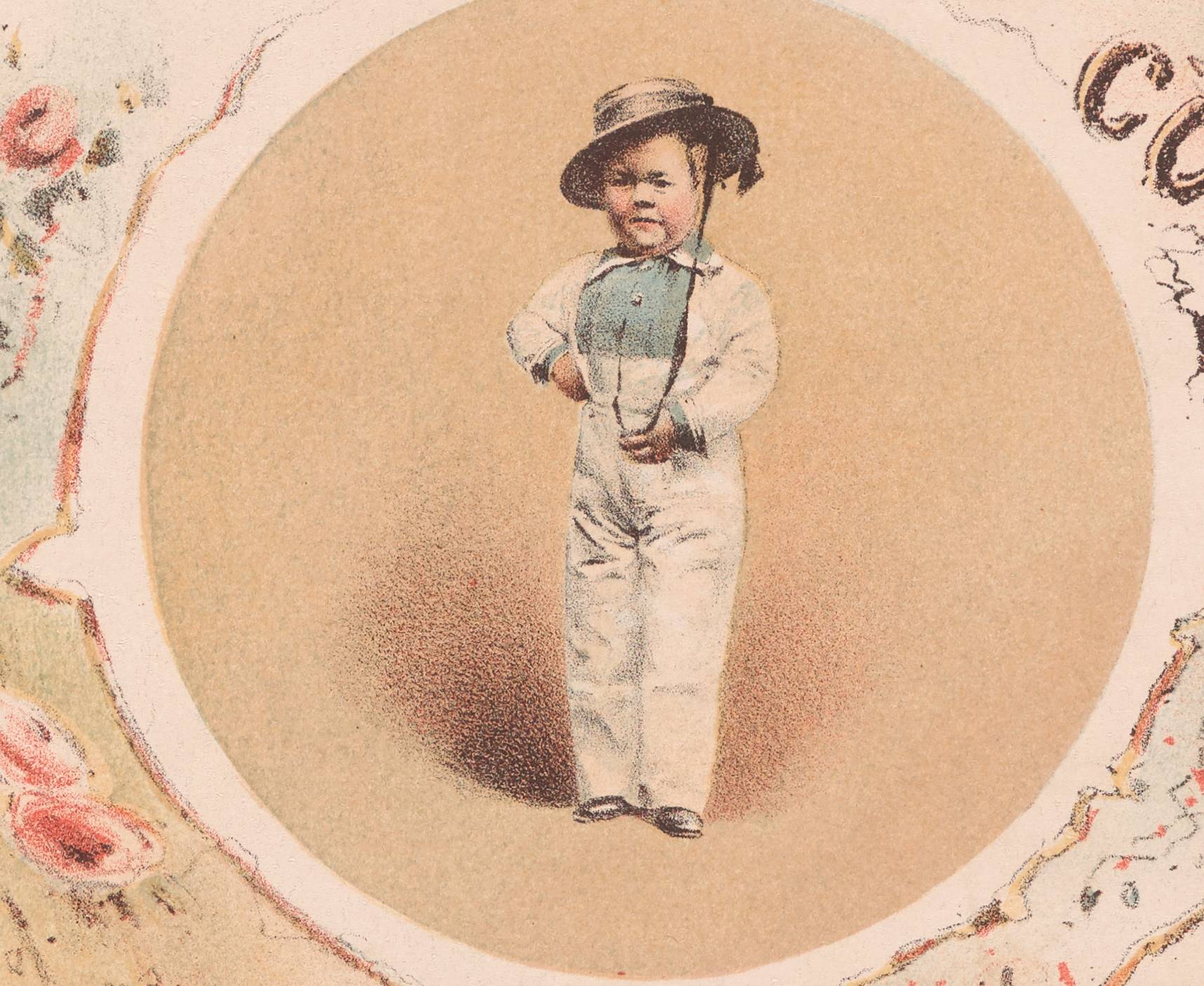 Commodore Nutt image in white and blue clothes and a hat