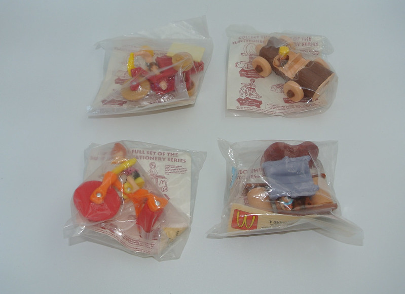 Close Up Photo of Flintsones McDonalds Happy Meal Toys - 1994