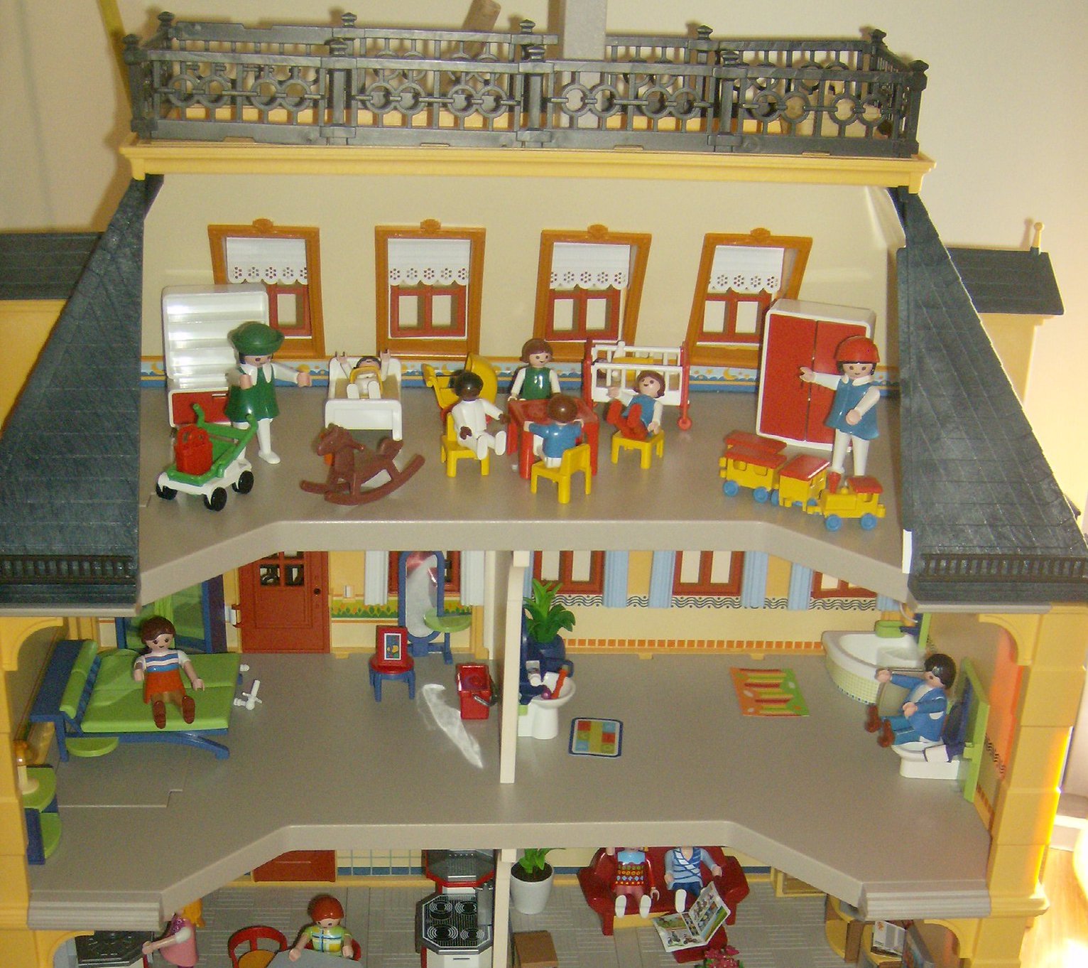 Close Up Photo of of vintage Playmobil dollhouse