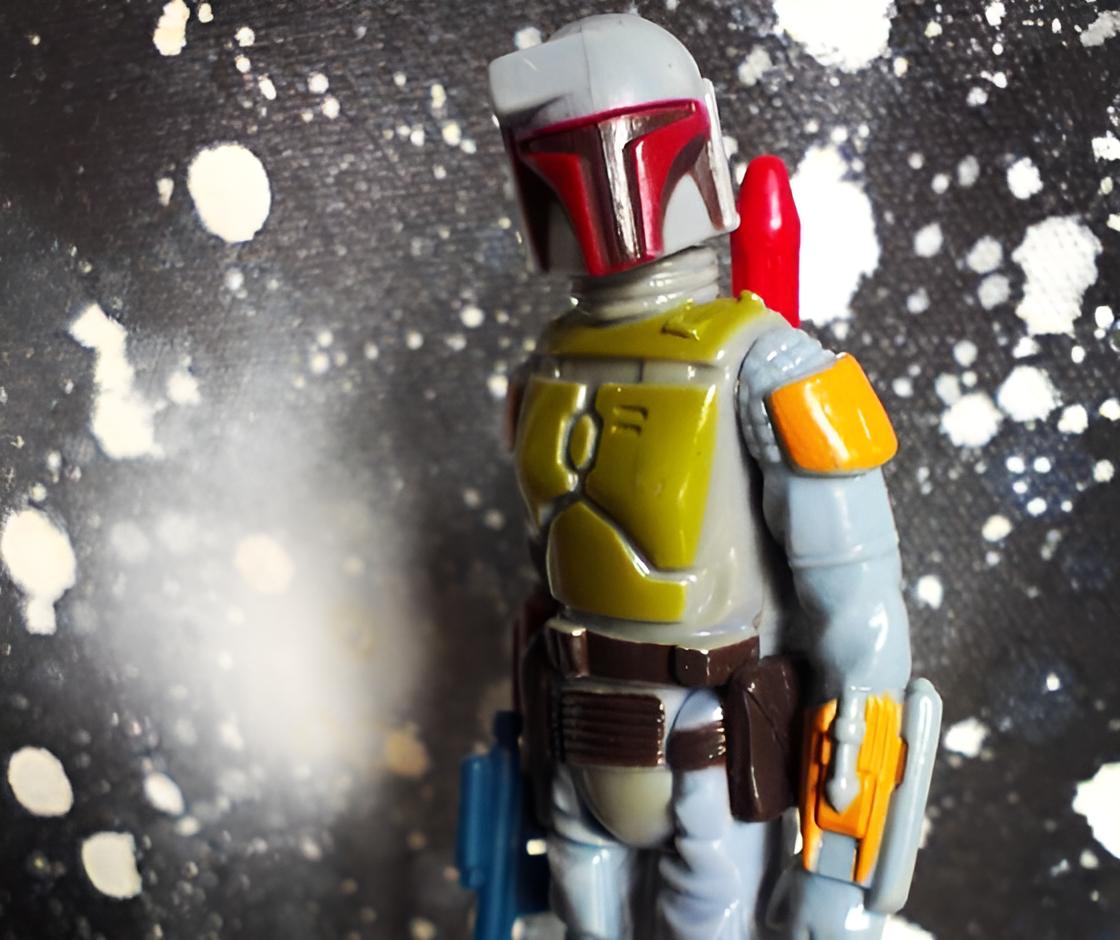 Close Up Photo of Vintage Boba Fett action figure