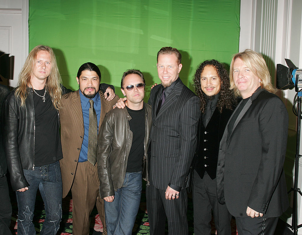 image of metalica band with Bob Rock producer