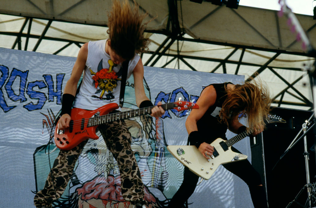 Jason Newstead and James Hetfield of metallica