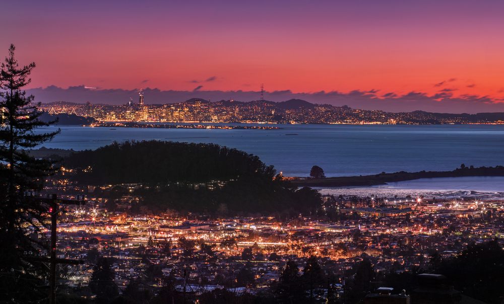 image of Panorama Night View of San Francisco Bay