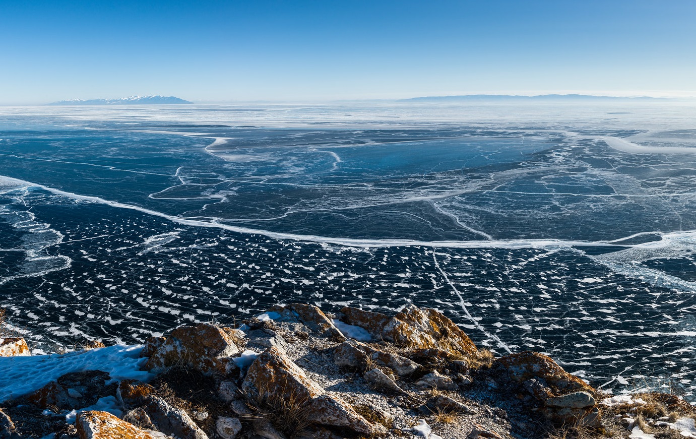 Panorama of lake Baikal, Russia
