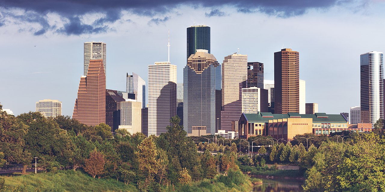 Skyline of the Houston, TX downtown district