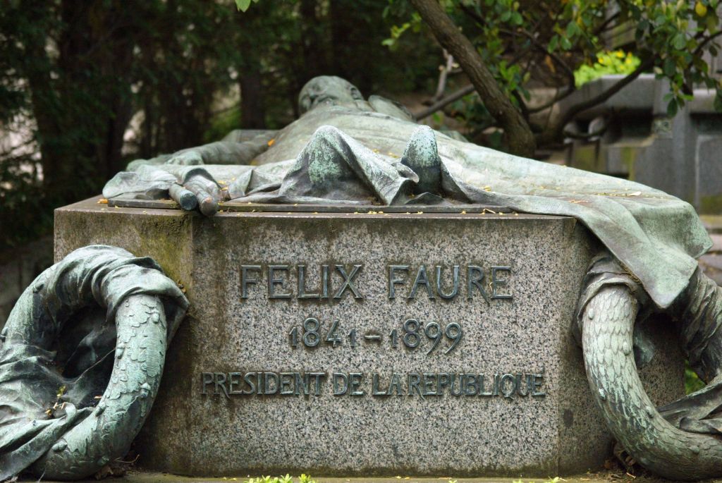 tombstone at the Pere Lachaise Cemetery in Paris