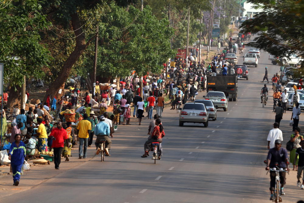 streets of Lilongwe in Malawi