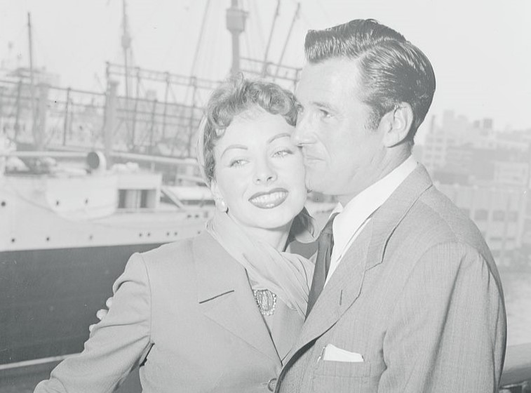 Jeanne Craine Posing with Her Husband