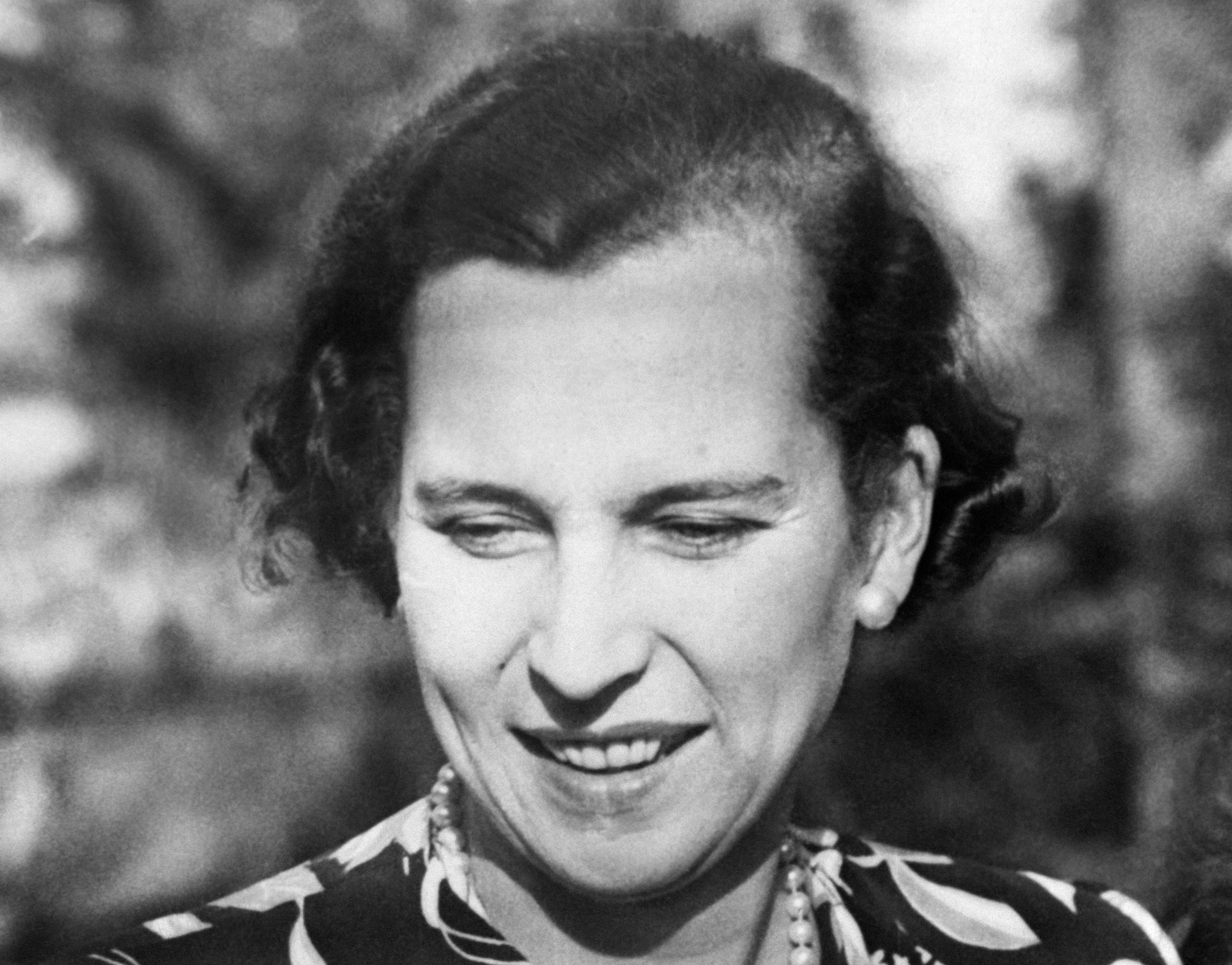 Marie-José of Belgium in black and white and pearls