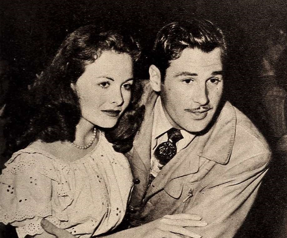 Jeanne Crain dancing with her husband Paul Brooks