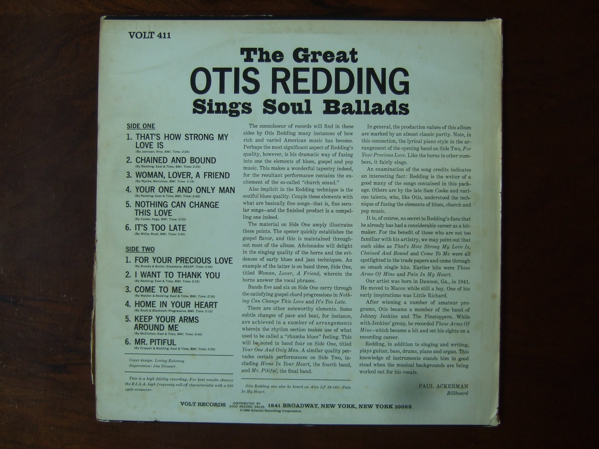 Otis Redding - Sings Soul Ballads