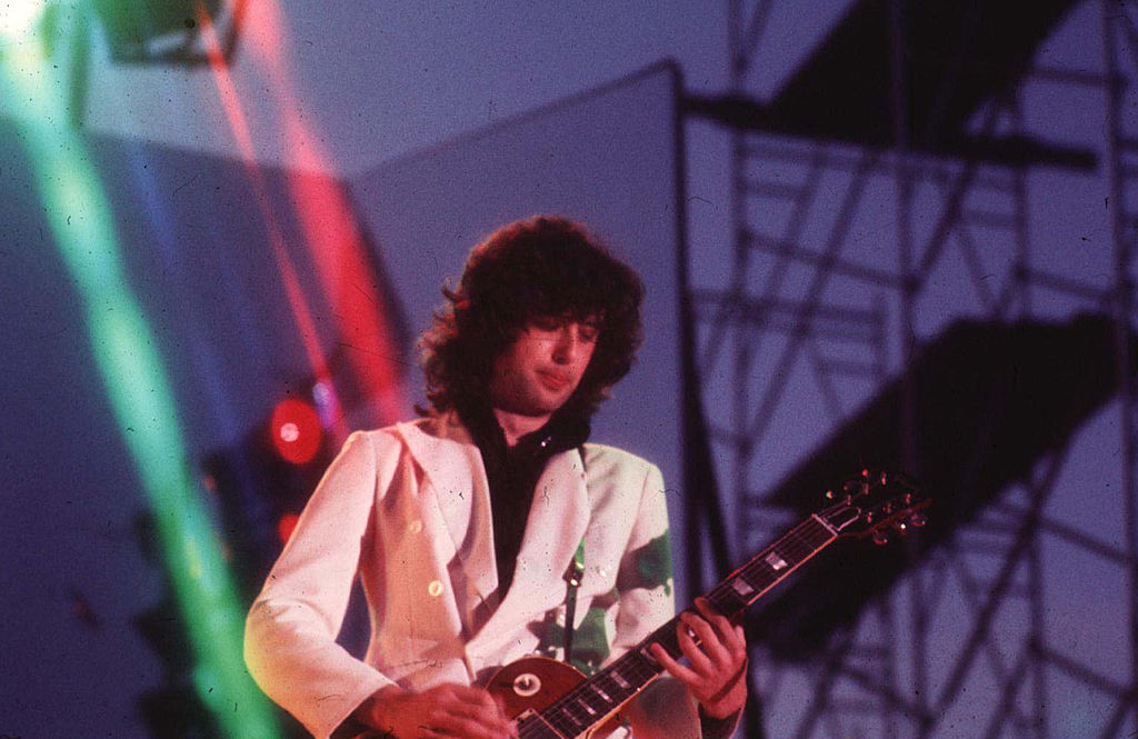 Jimmy Page performing