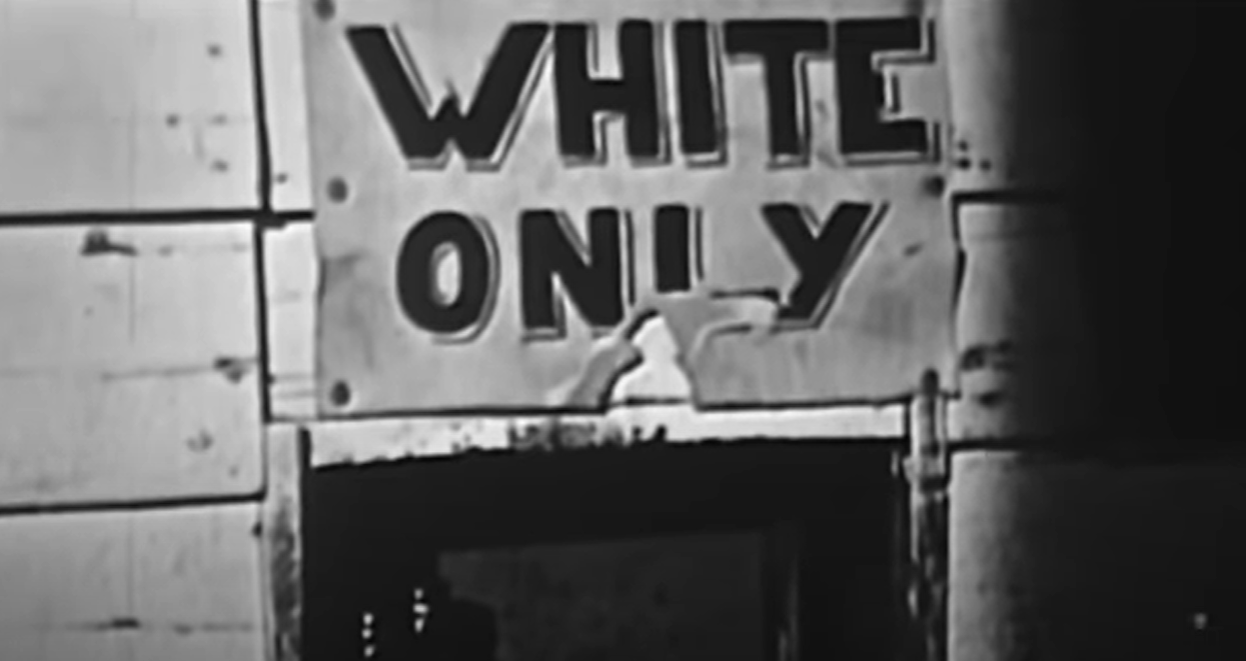 image of a shop with racist sign