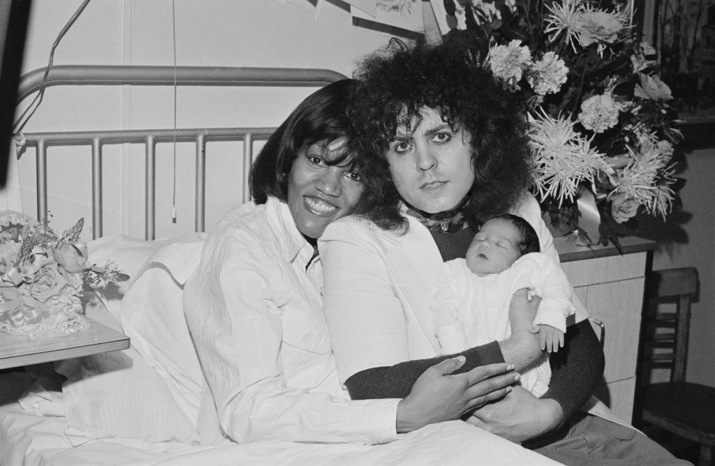 Marc Bolan, Gloria Jones, and their son Rolan Bolan