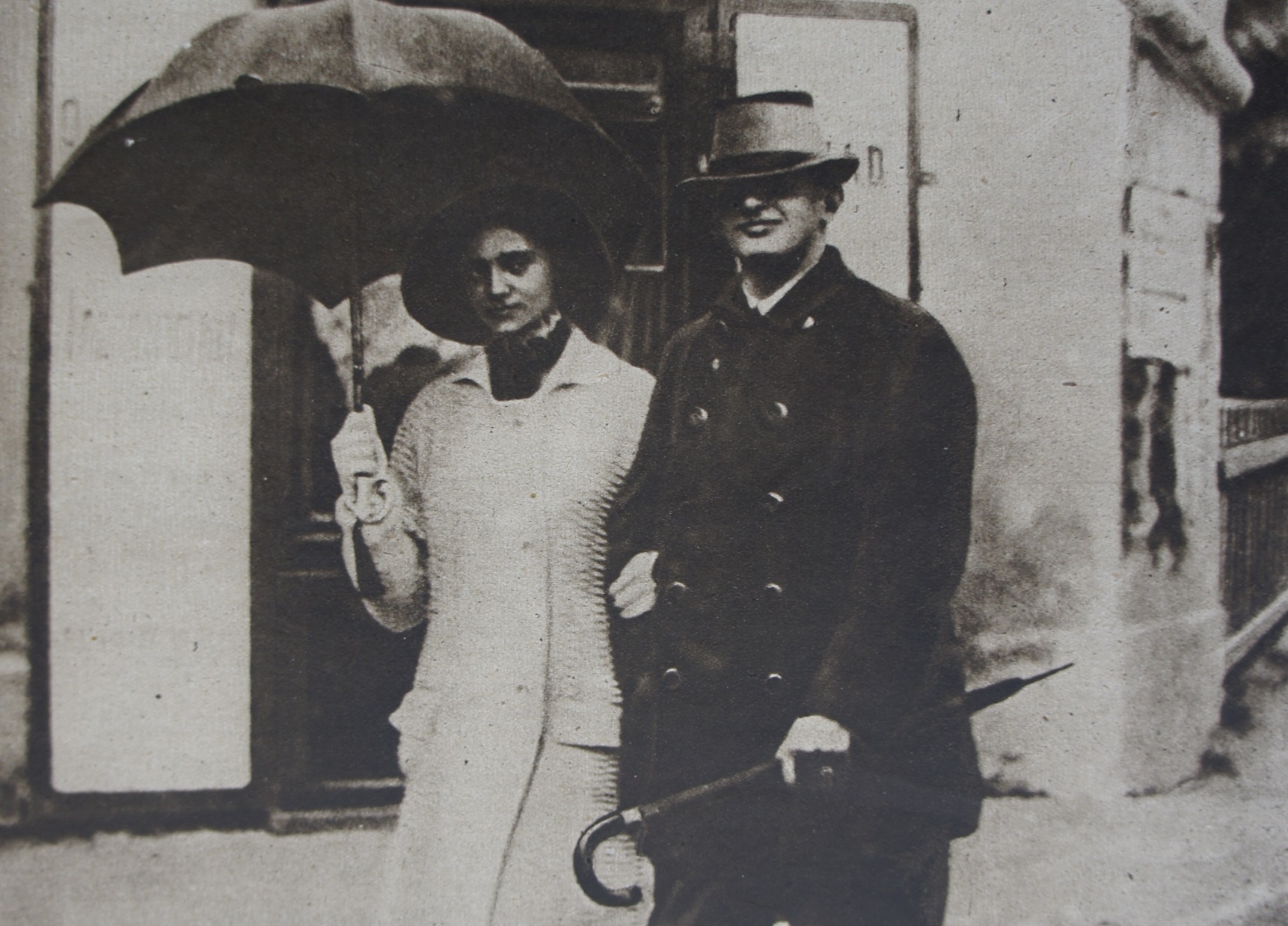 Portrait of Charles I Of Austria with his wife Zita of Bourbon-Parma