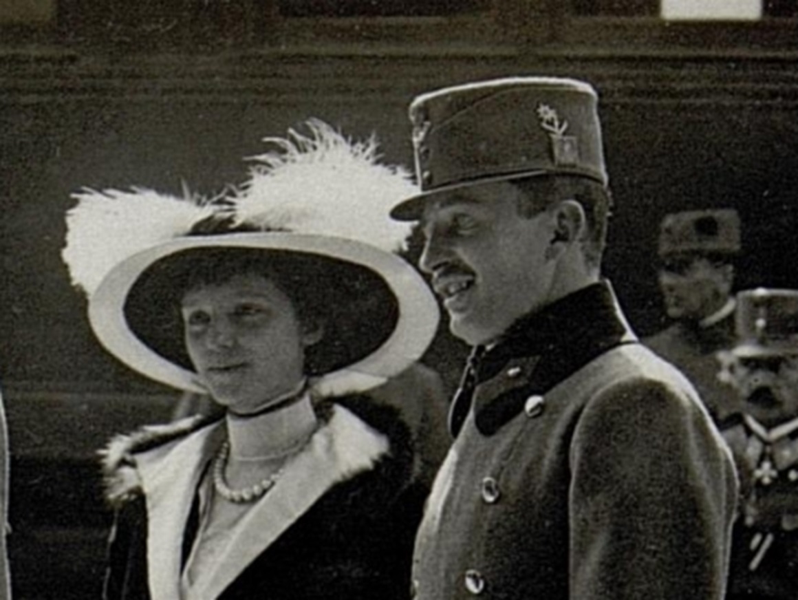 Portrait of Charles I Of Austria with his wife Zita of Bourbon-Parma