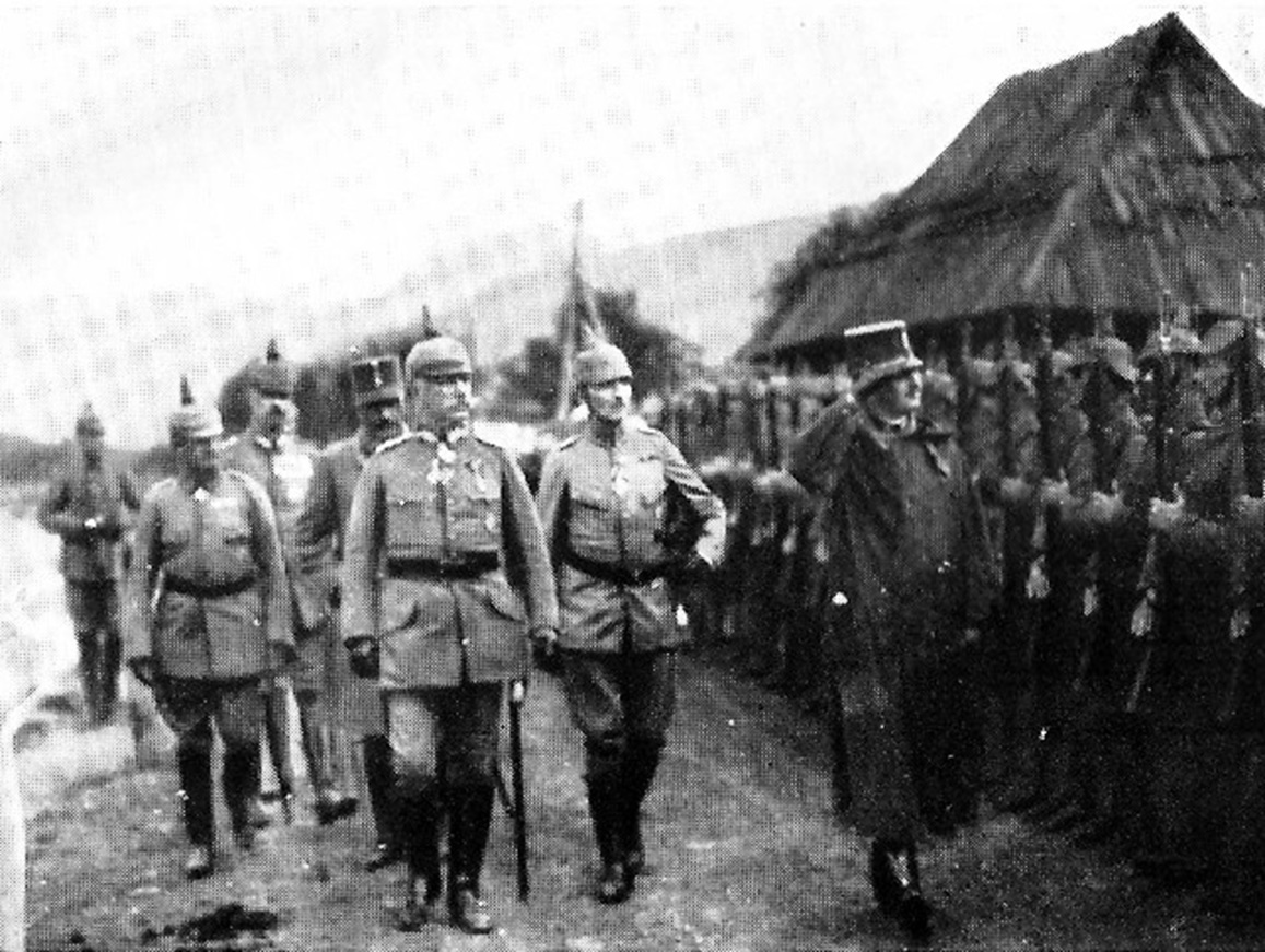 Charles I Of Austria walking by the army - 1916