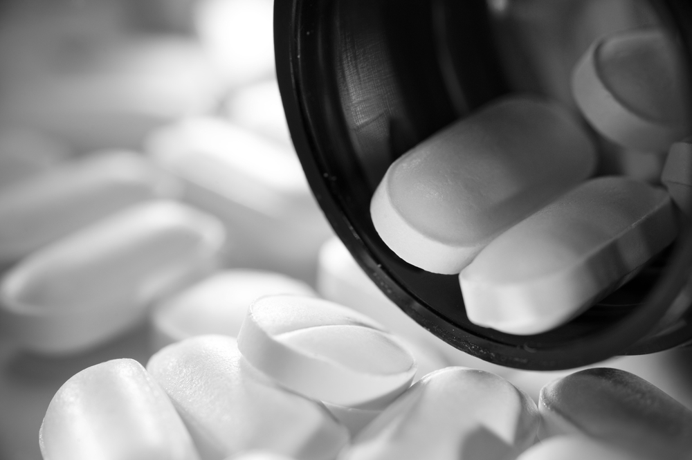 close up of pills in a bottle