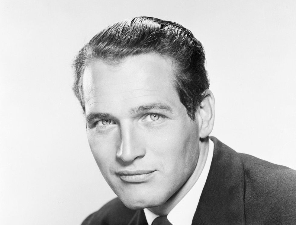 Grayscale Portrait Photo of the actor Paul Newman 1958