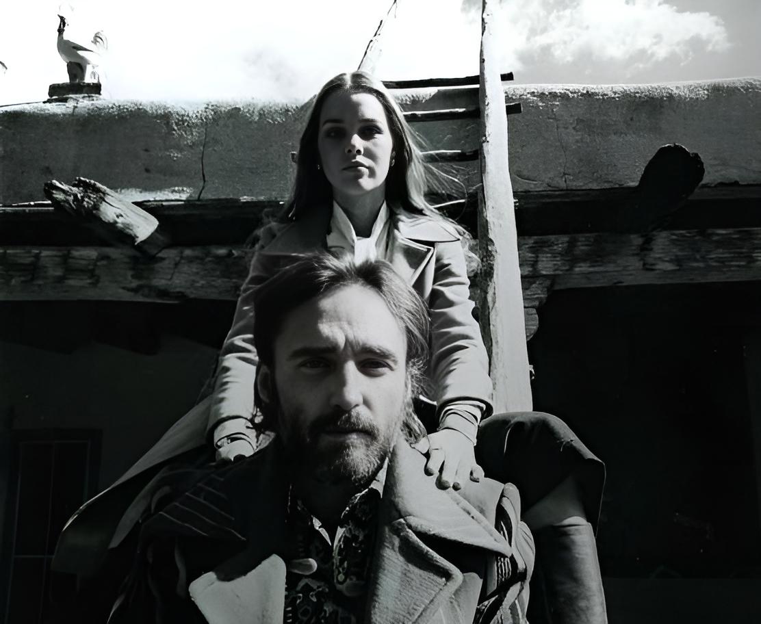 Dennis Hopper and Michelle Phillips in Taos, New Mexico, 1970