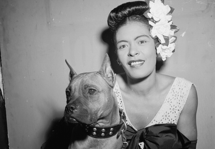 Billie Holiday and dog