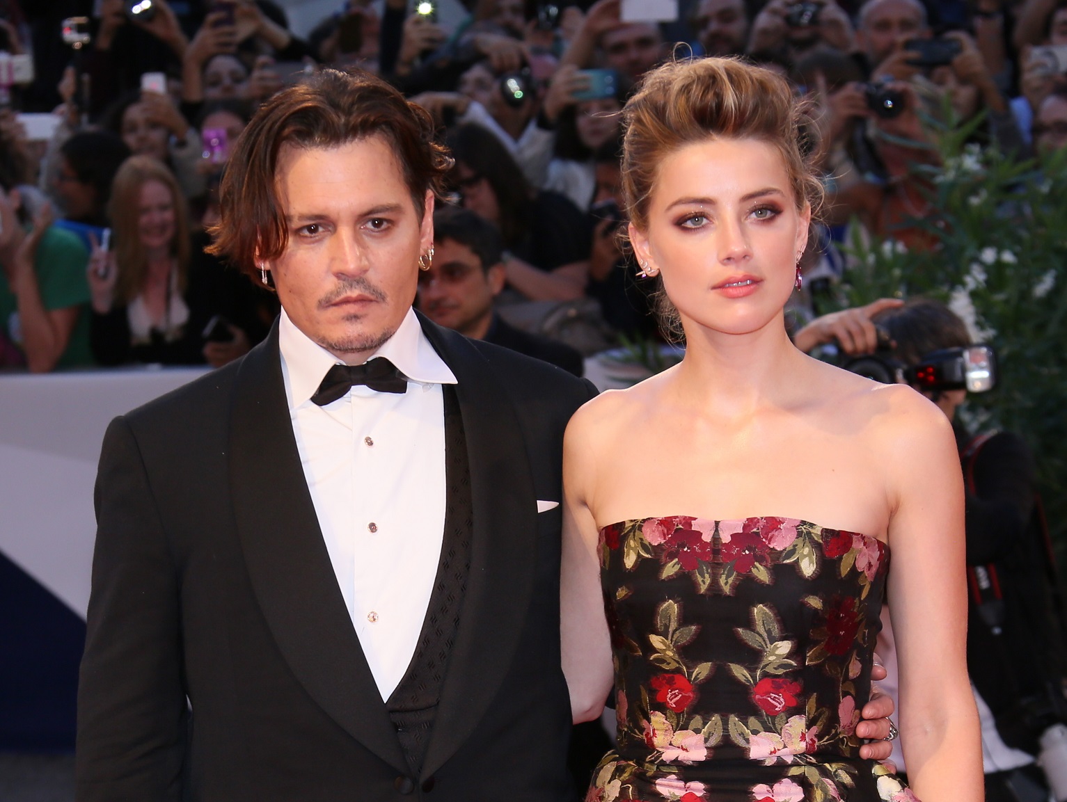 Johnny Depp and Amber Heard attend a premiere for 'A Danish Girl' - 2015