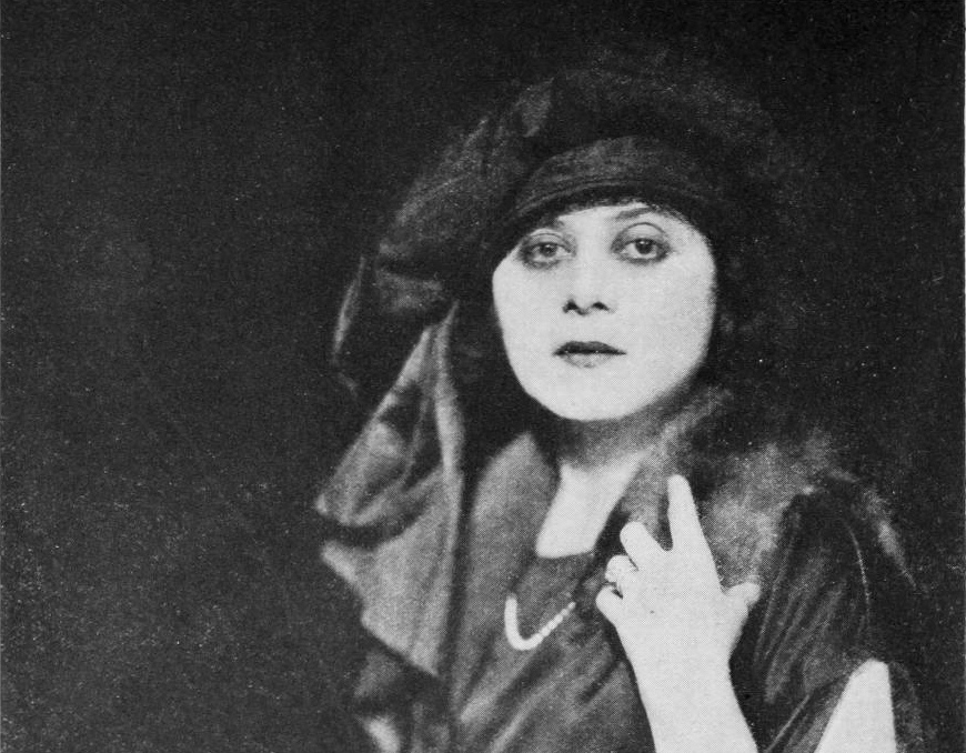 Theda Bara Portrait in black