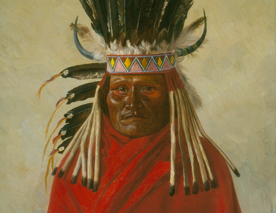 Kiowa chief in red