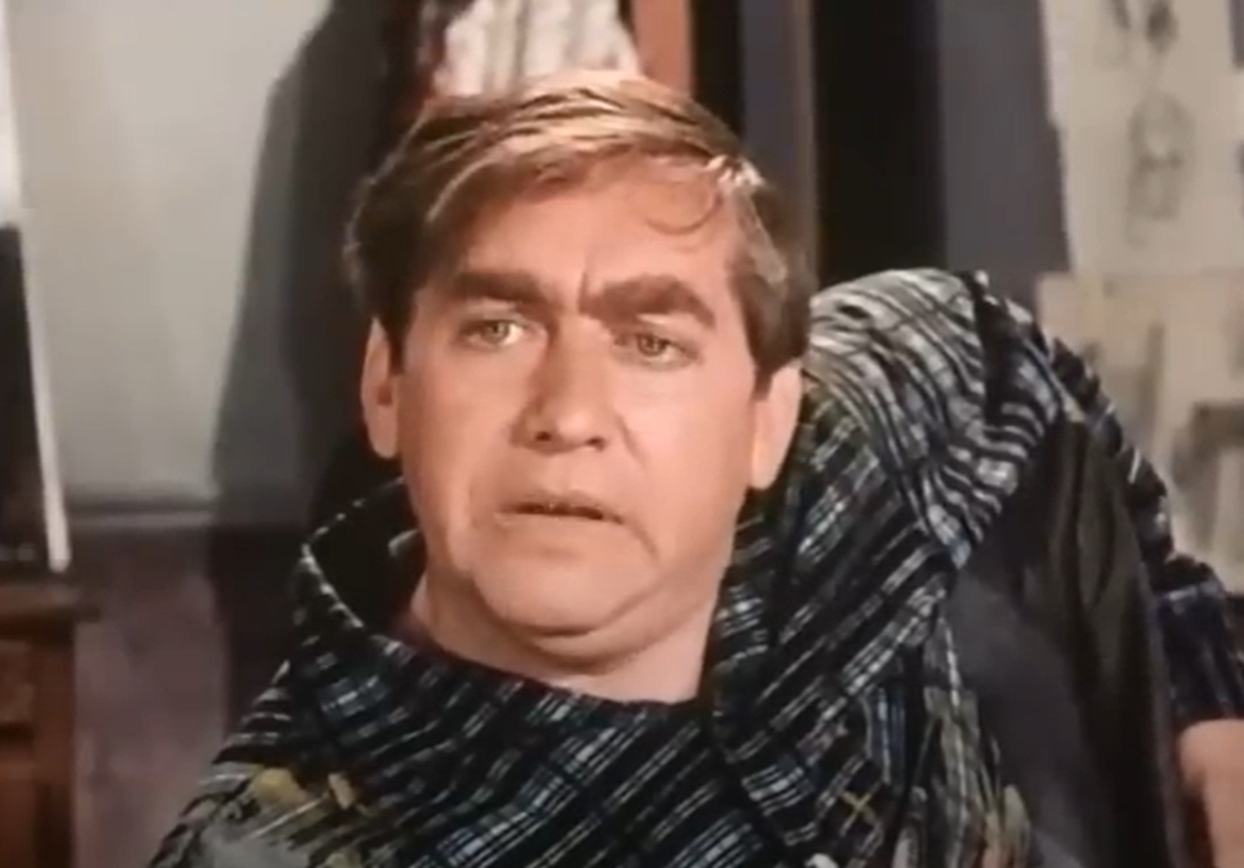 Screenshot of Tony Hancock looking at camera  - from The Rebel (1961)