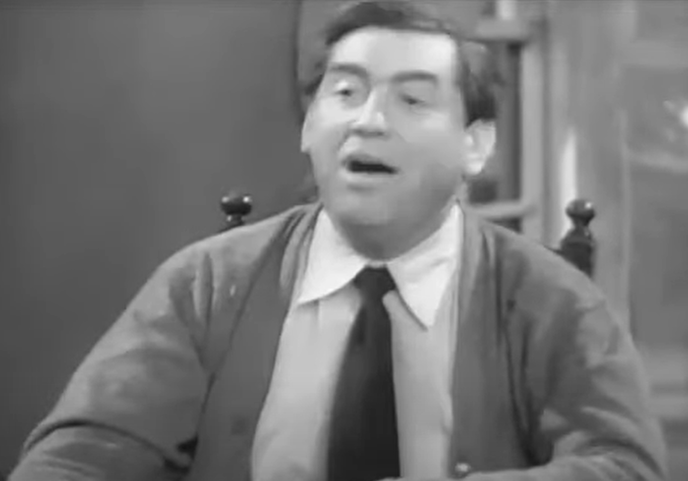 Screenshot of Tony Hancock looking confused - from Hancock's Half Hour (1956–1960)