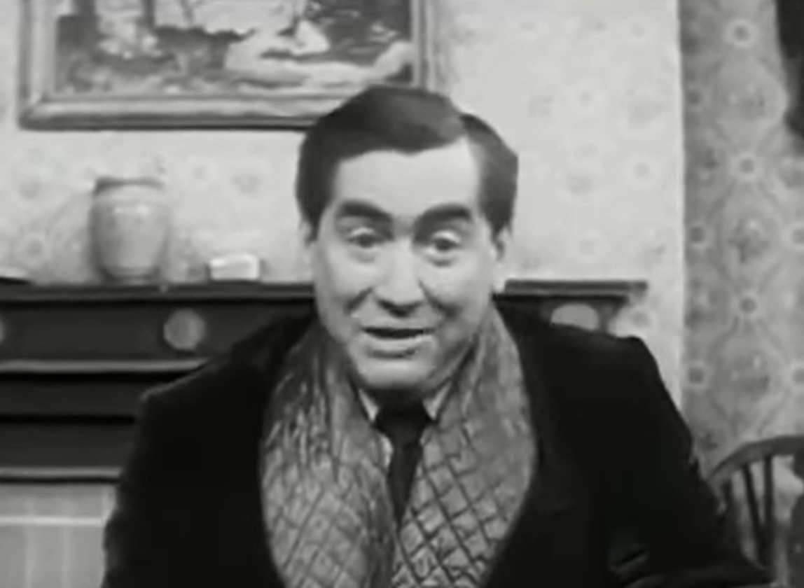 Screenshot of Tony Hancock looking at camera  - from Hancock's Half Hour (1956–1960)