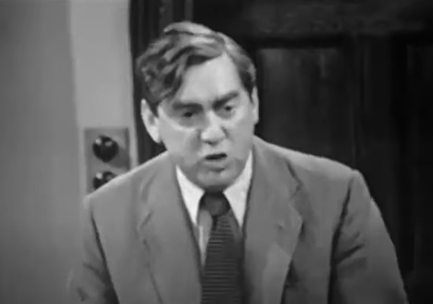 Screenshot of Tony Hancock looking upset  - from Hancock's Half Hour (1956–1960)