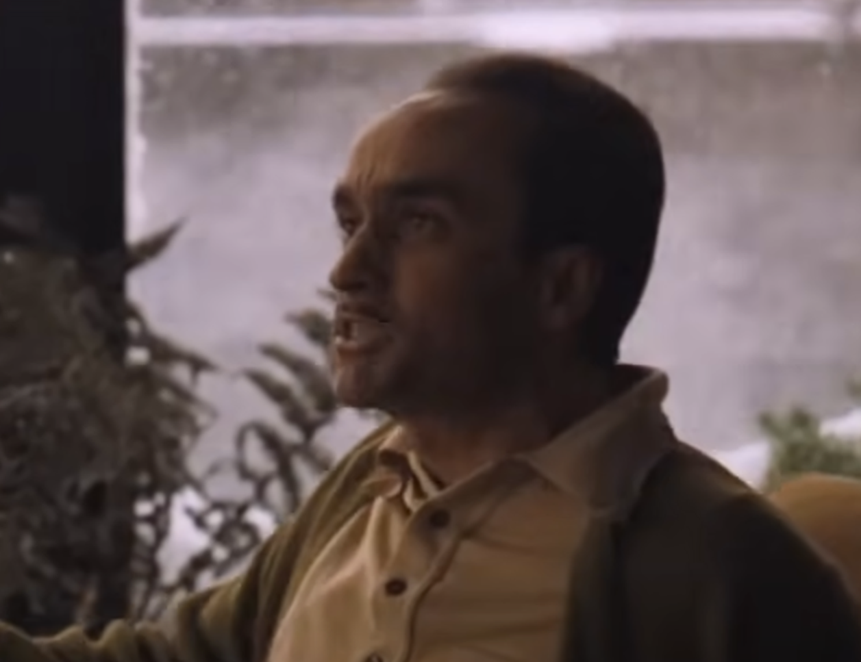 Screenshot of John Cazale looking at side from The Godfather Part II (1974)