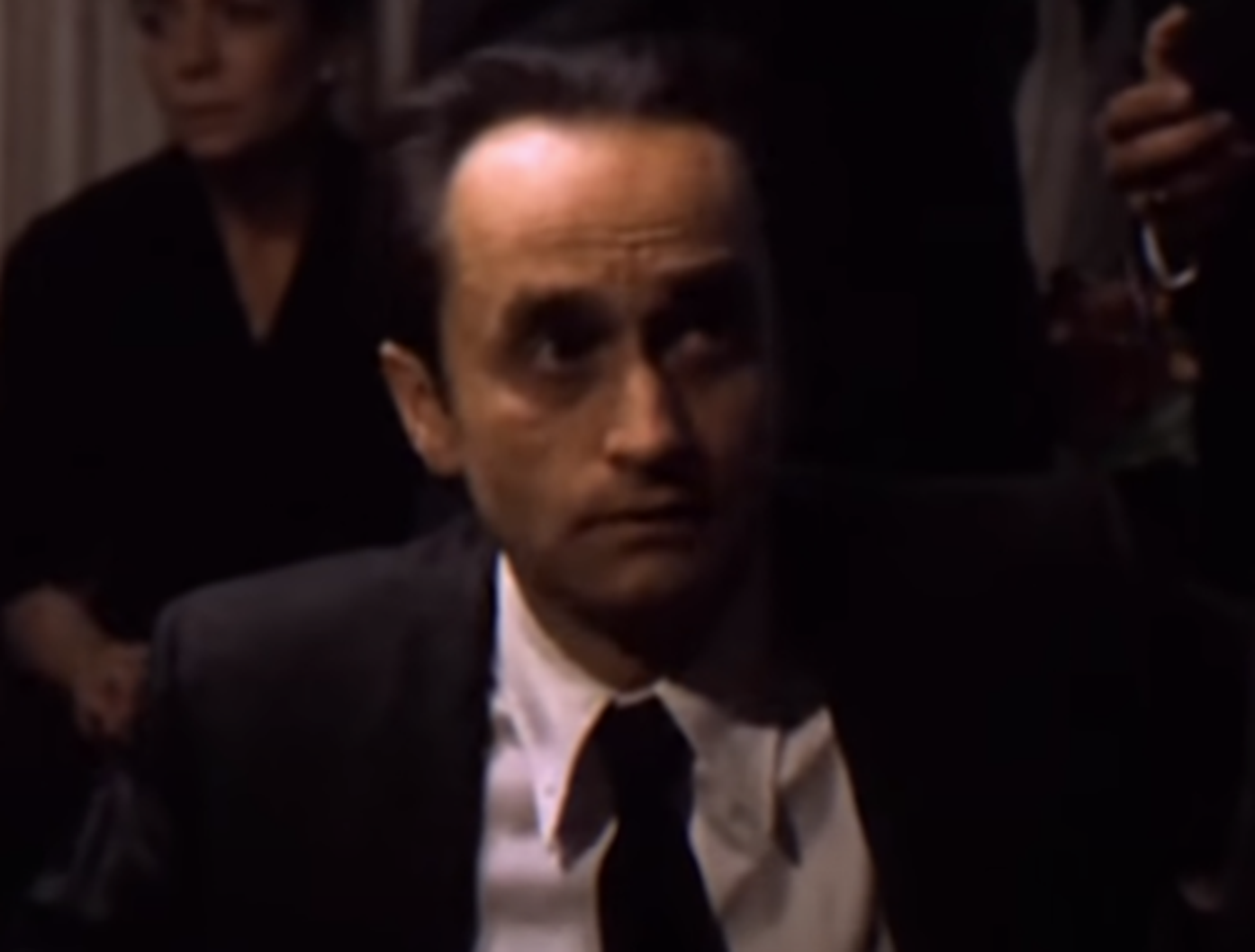 Screenshot of John Cazale looking at side from The Godfather Part II (1974)