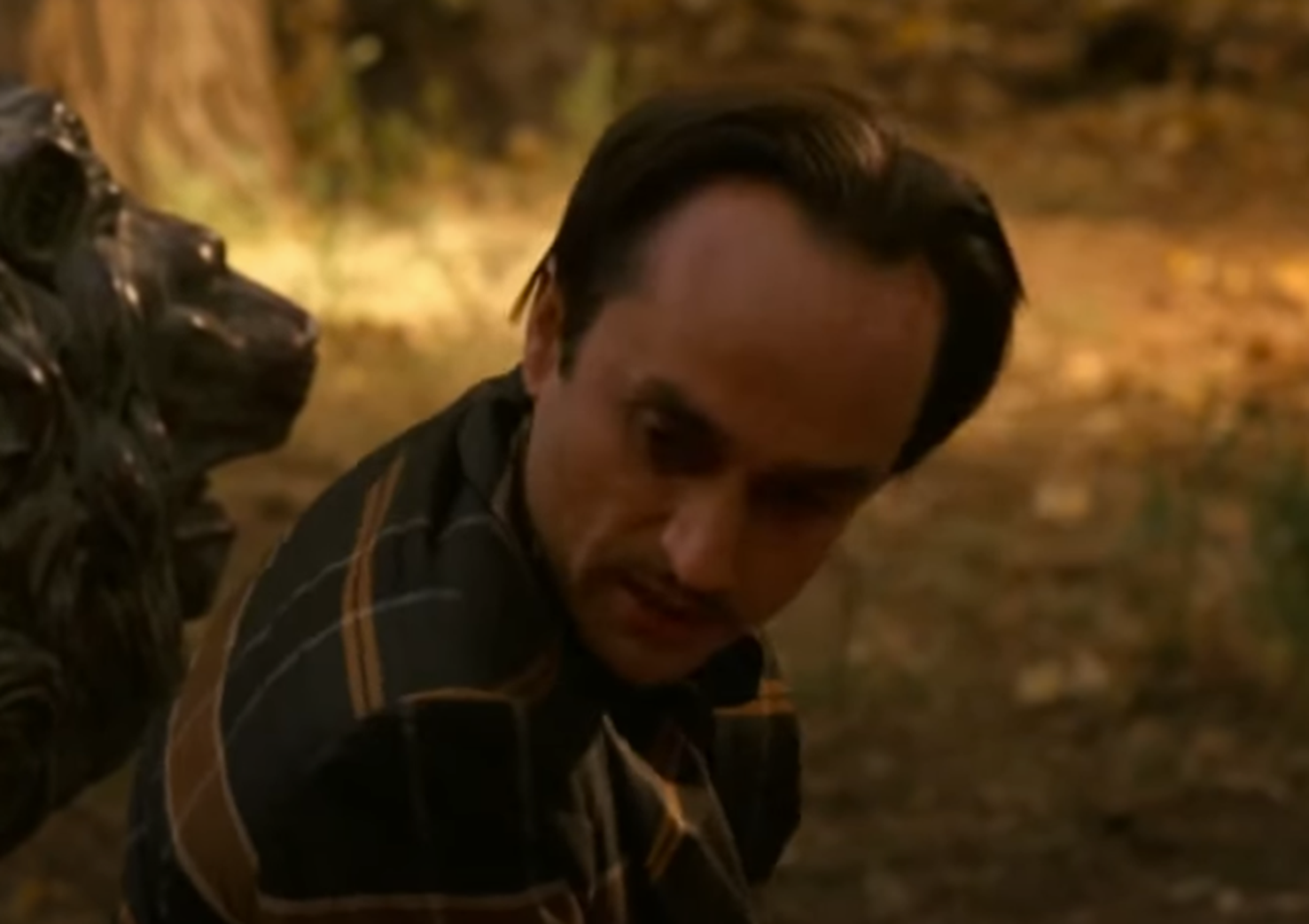 Screenshot of John Cazale looking at back from The Godfather Part II (1974)