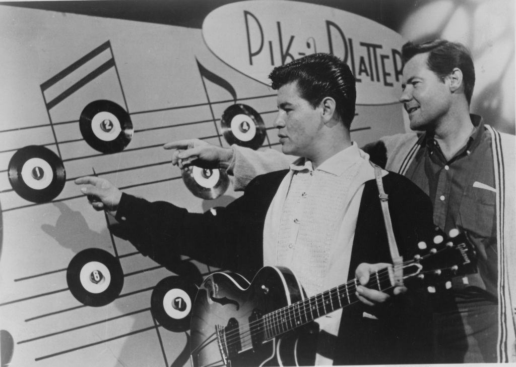 Ritchie Valens and Bob Keane on a tv show