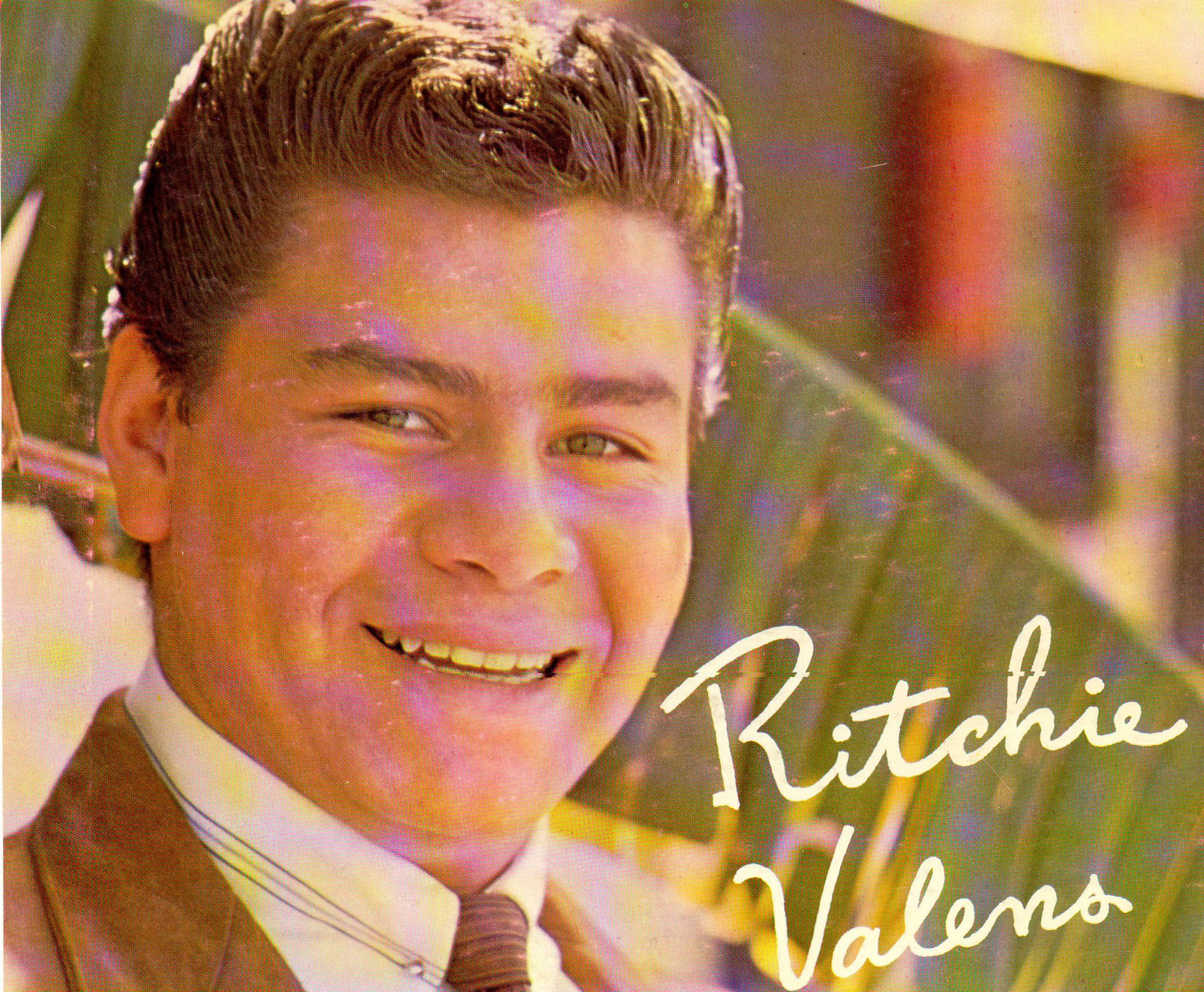 Photo of Ritchie Valens  in brown suit