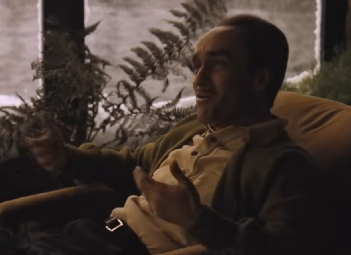 Screenshot of John Cazale seating on chair from The Godfather Part II (1974)