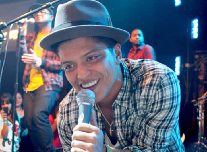 Bruno Mars performing in Las Vegas, Nevada on September 18, 2010