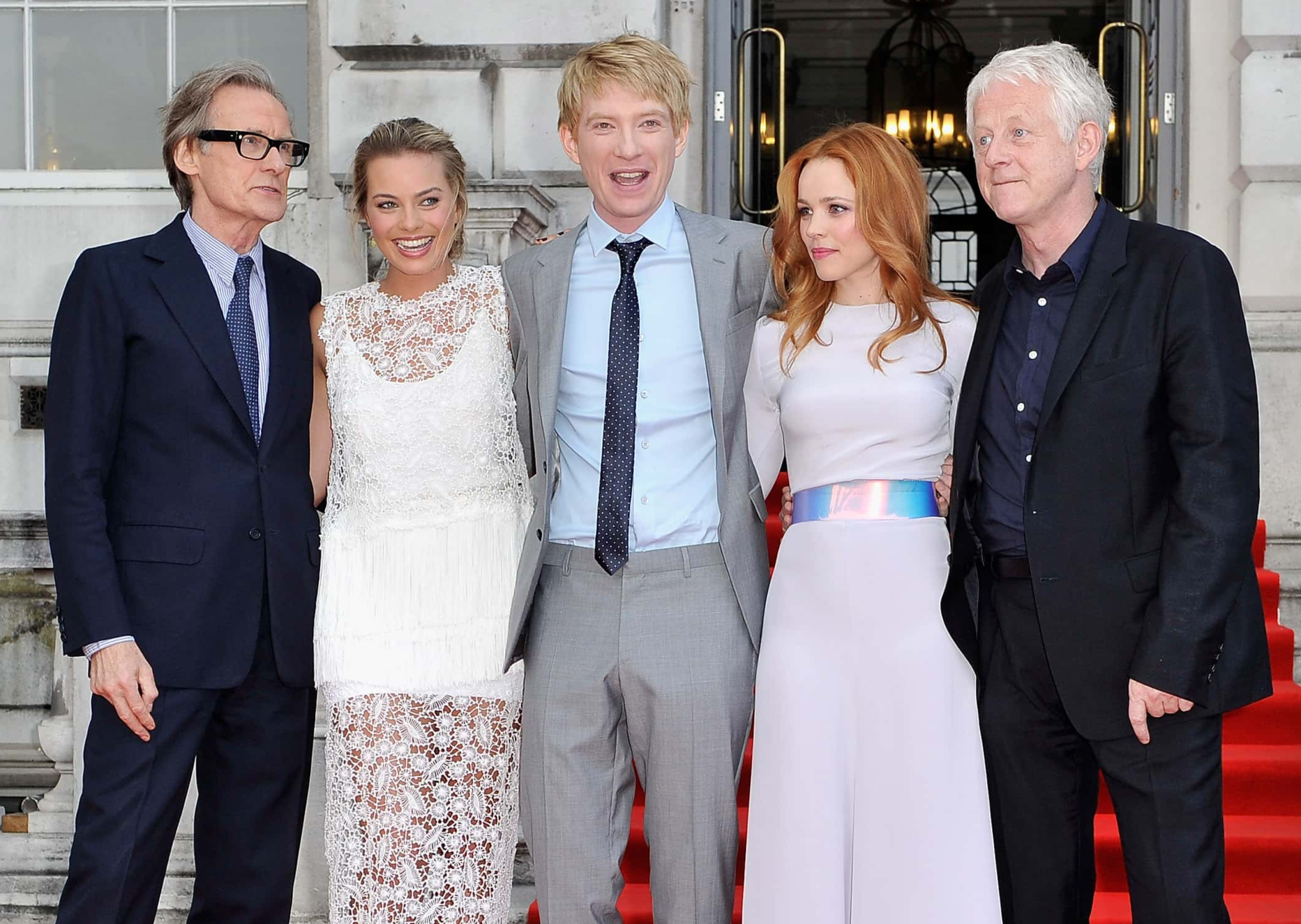 Actors Bill Nighy, Margot Robbie, Domhnall Gleeson, Rachel McAdams and director Richard Curtis 