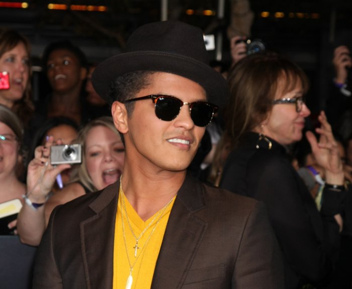 Bruno Mars arrives at the 