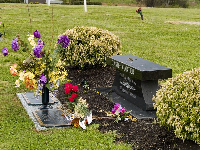 Johnny Cash and June Carter grave