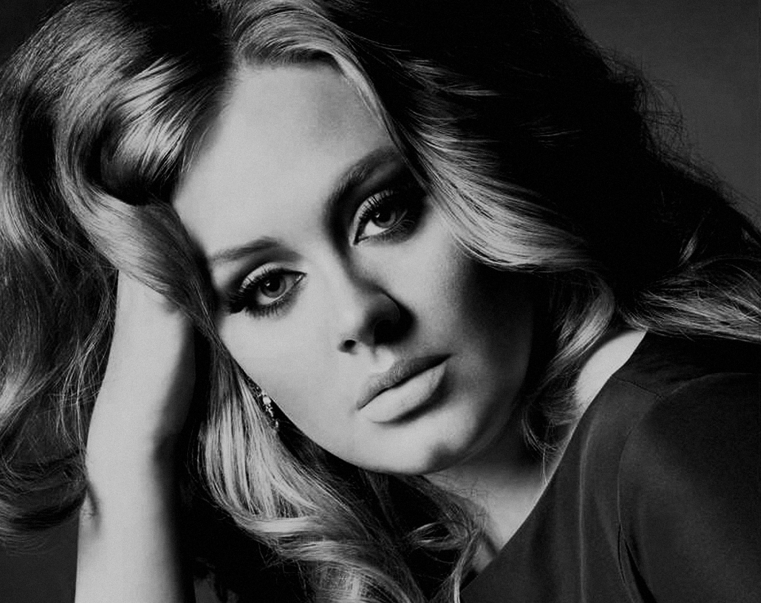 B&W portrait of Adele