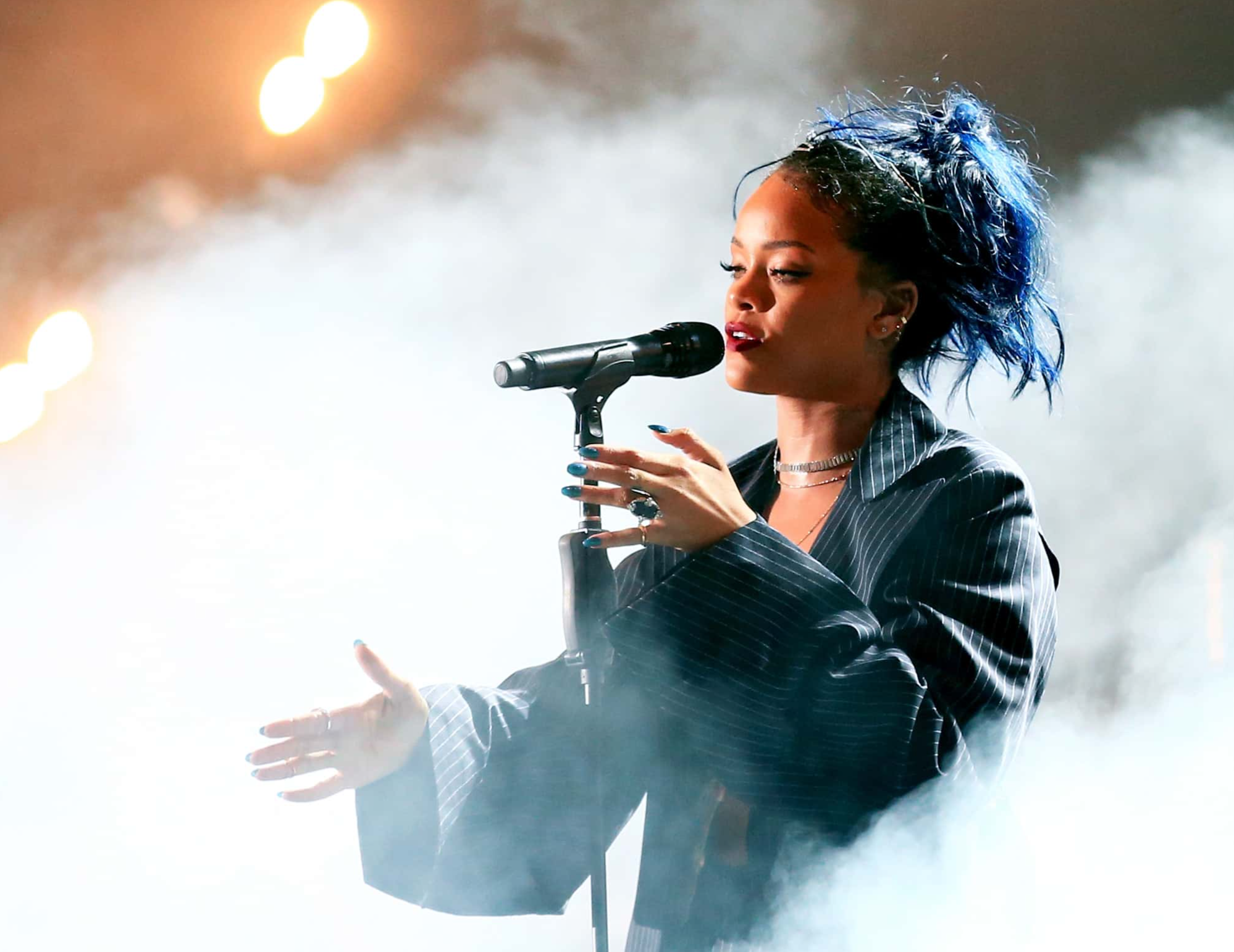 Rihanna performs onstage during CBS RADIOs third annual We Can Survive, presented by Chrysler, at the Hollywood Bowl on October 24, 2015