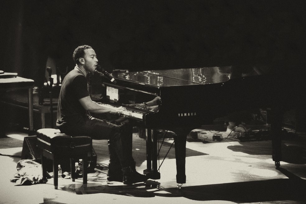John Legend performing in MSU Auditorium at Michigan State