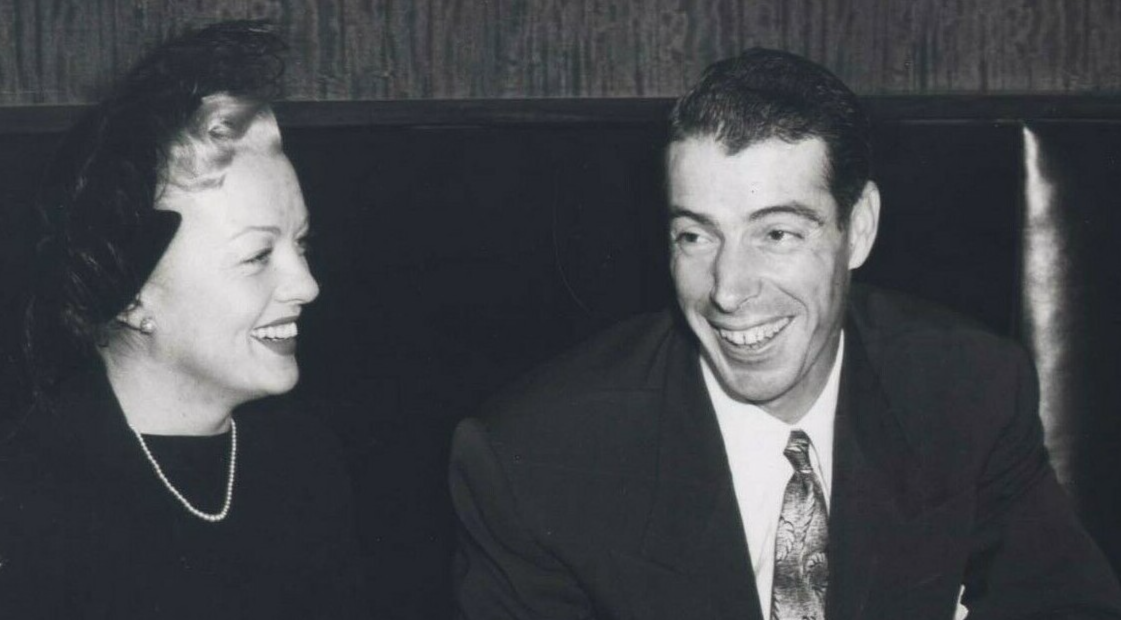 Myrna Dell and Joe DiMaggio at the Stork Club