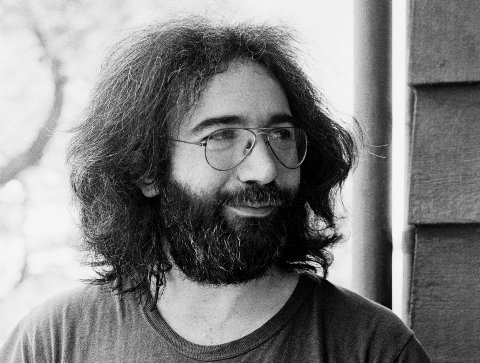 Musician, Singer, Songwriter Jerry Garcia at a home in Mill Valley, CA, 1975